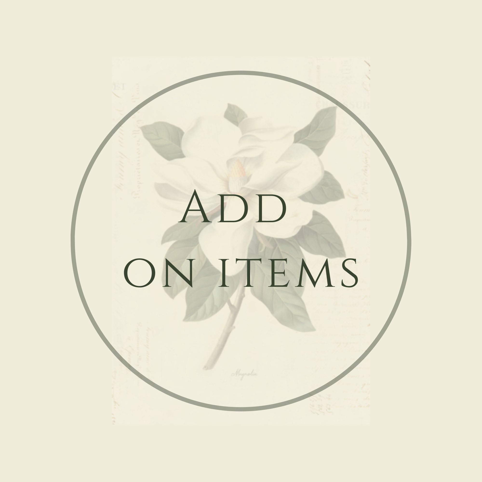 Add On Items