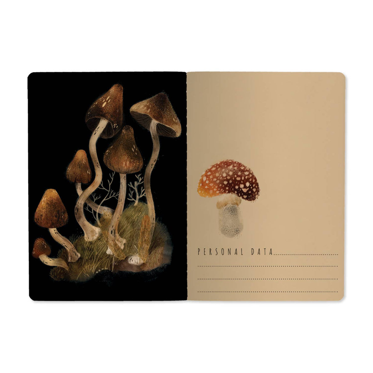 A5 Notebook - Forest Mushrooms