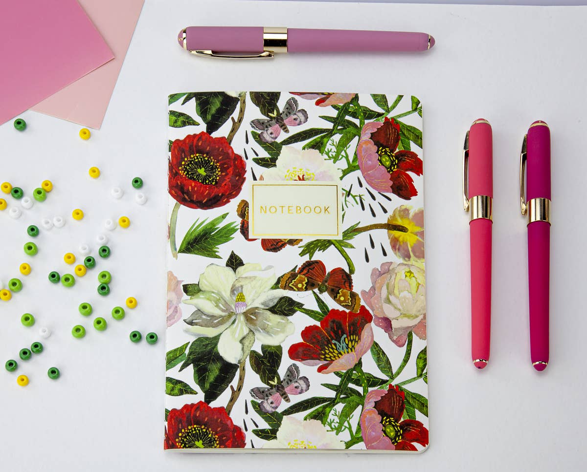 A5 Notebook - Peonies Notebook