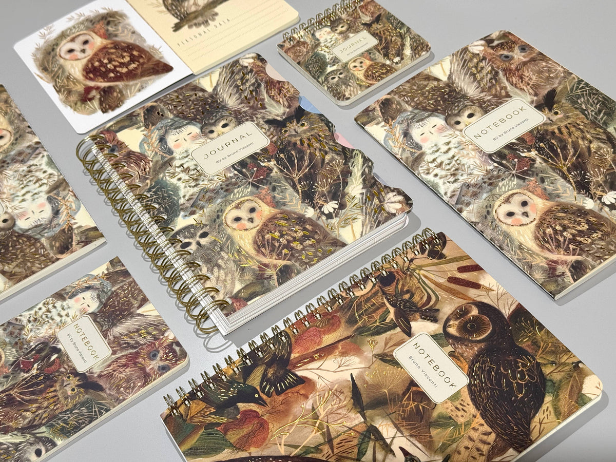 A5 Notebook - Owls