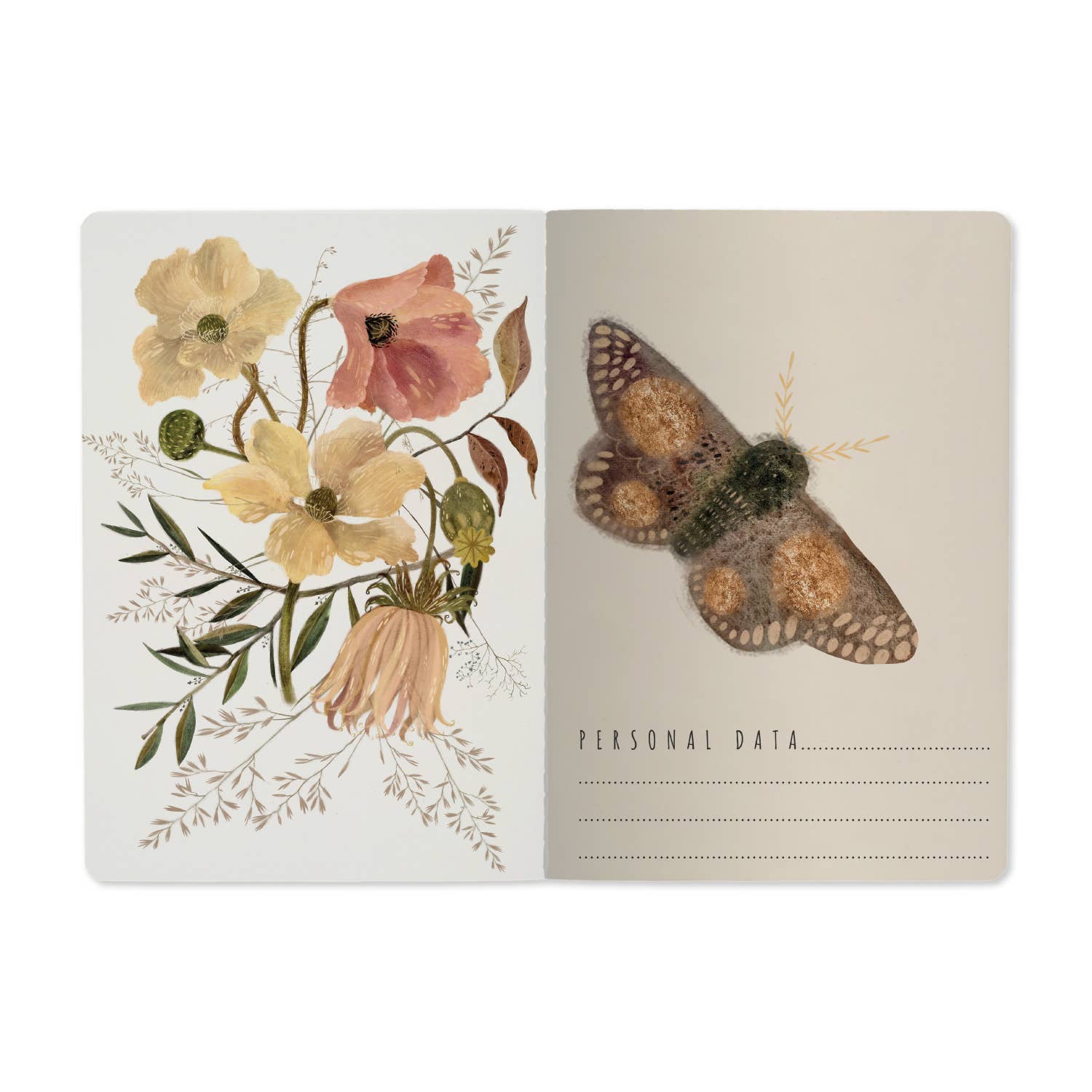 A5 Notebook - Soft Petals Notebook