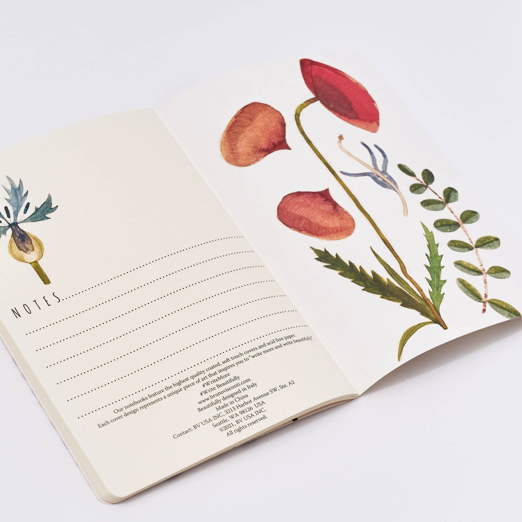 A5 Notebook - Greens and Flowers