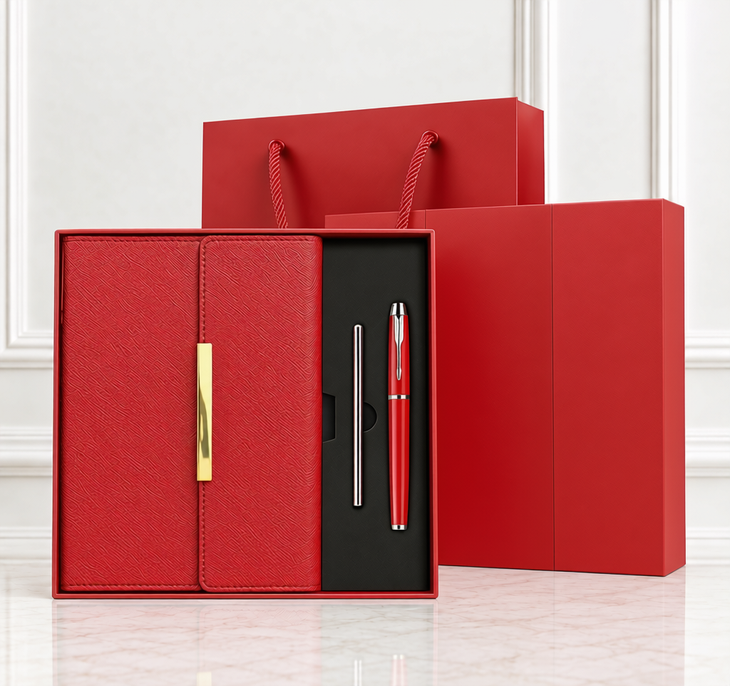 3 Piece Notebook Set With Gift Box and Bag