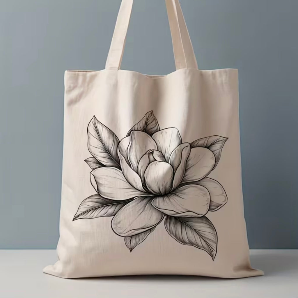 Magnolia Canvas Tote