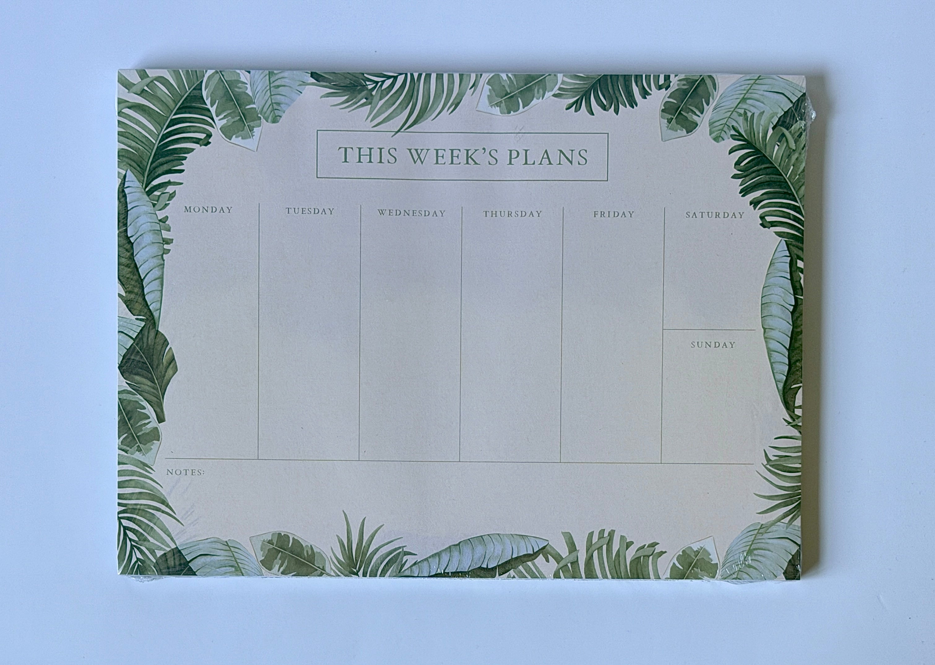 Weekly Notepad Planner