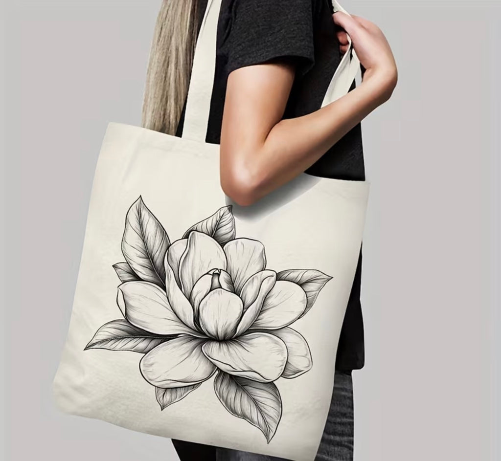 Magnolia Canvas Tote