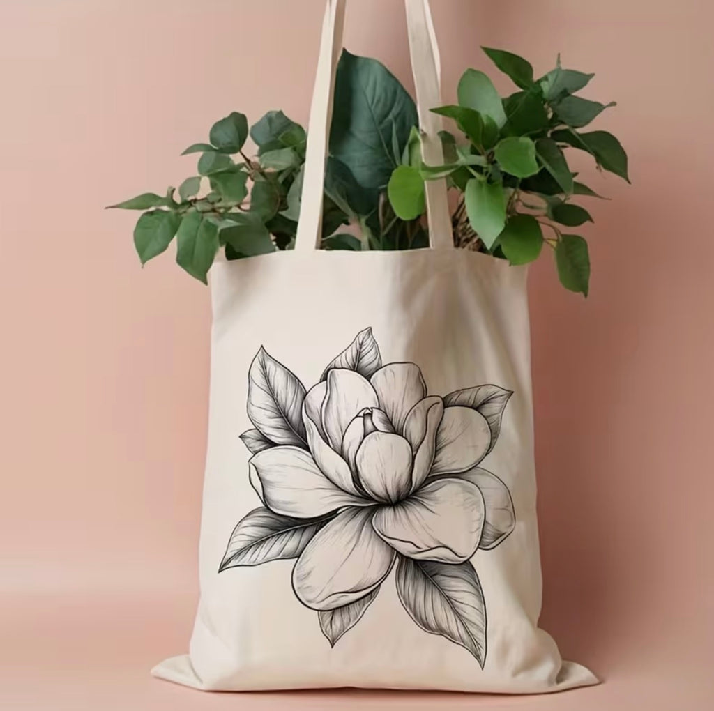 Magnolia Canvas Tote