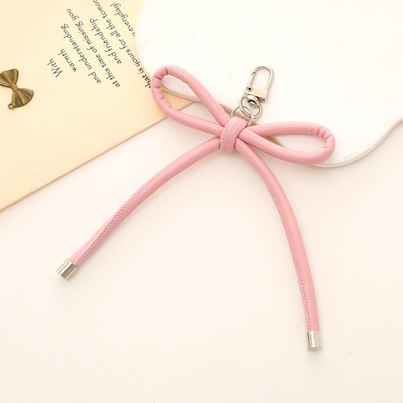 Bowknot Keychain - PU Leather