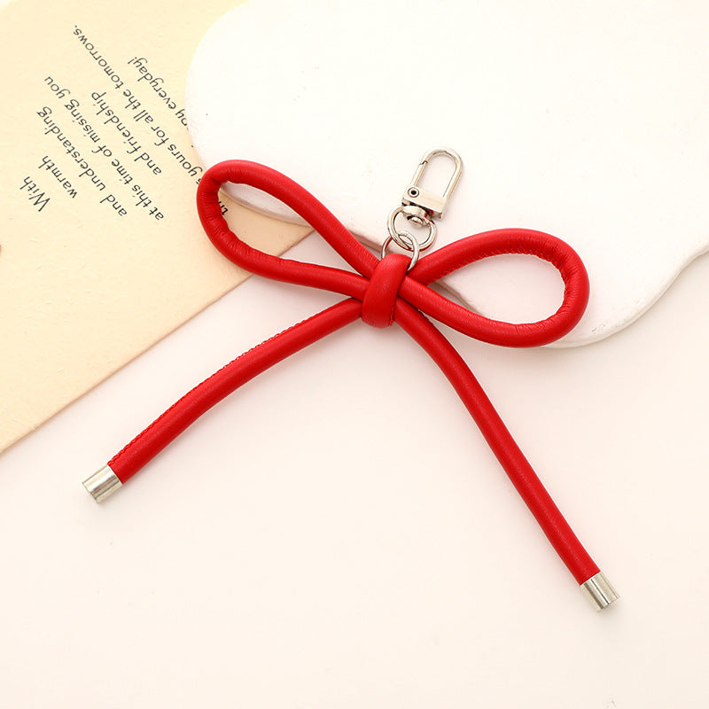 Bowknot Keychain - PU Leather