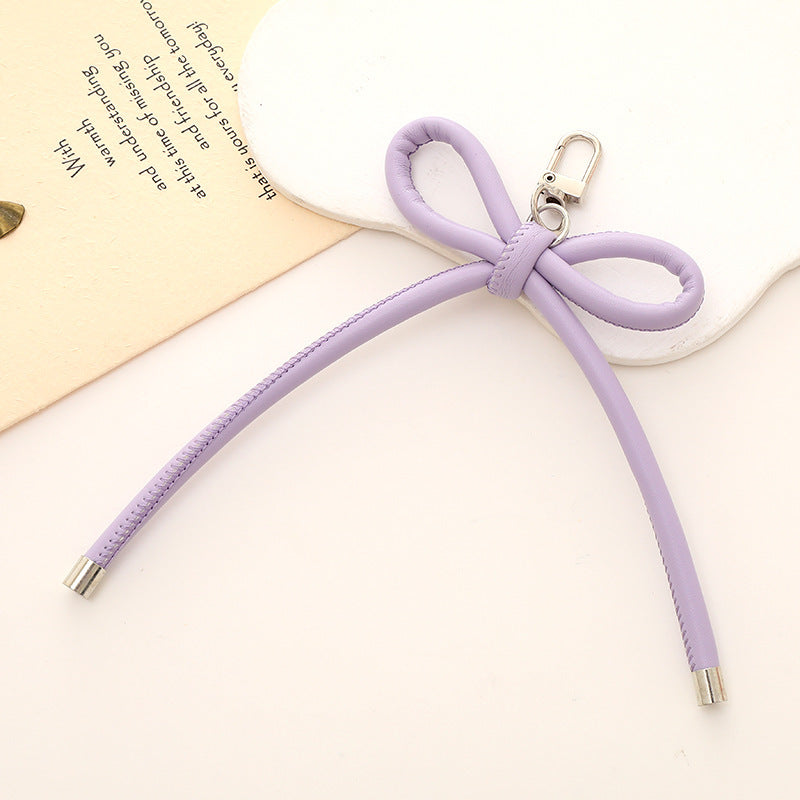 Bowknot Keychain - PU Leather