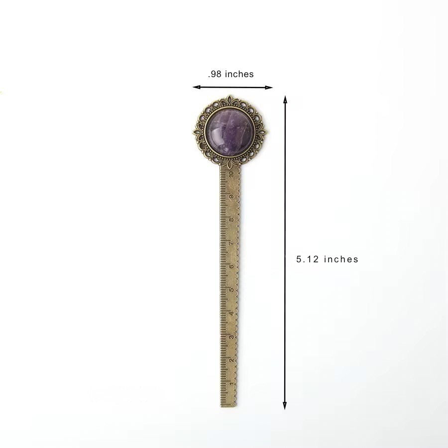 Vintage Gemstone Ruler Bookmark