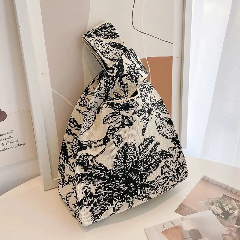 Knit Tote Wrist Bag