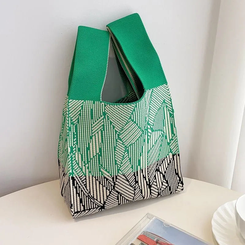 Knit Tote Wrist Bag