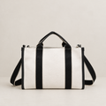 Contrast Color Canvas Tote