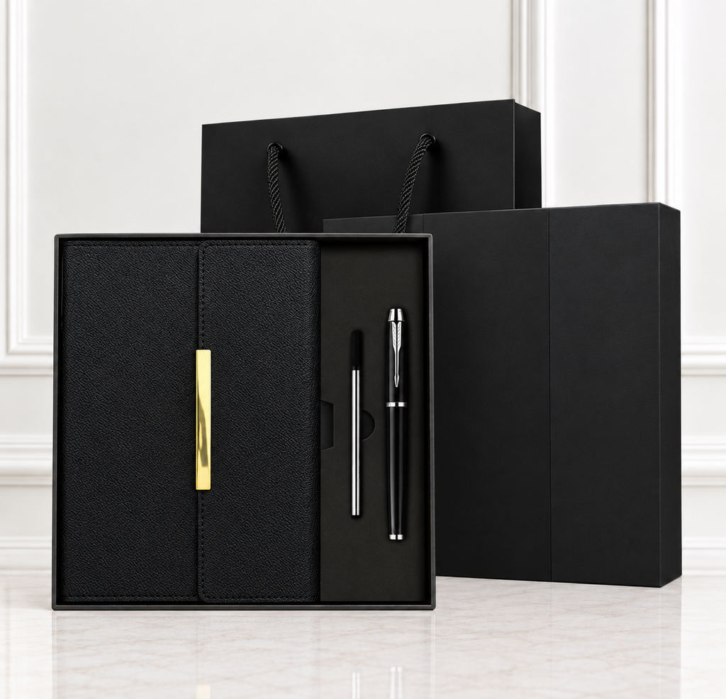 3 Piece Notebook Set With Gift Box and Bag