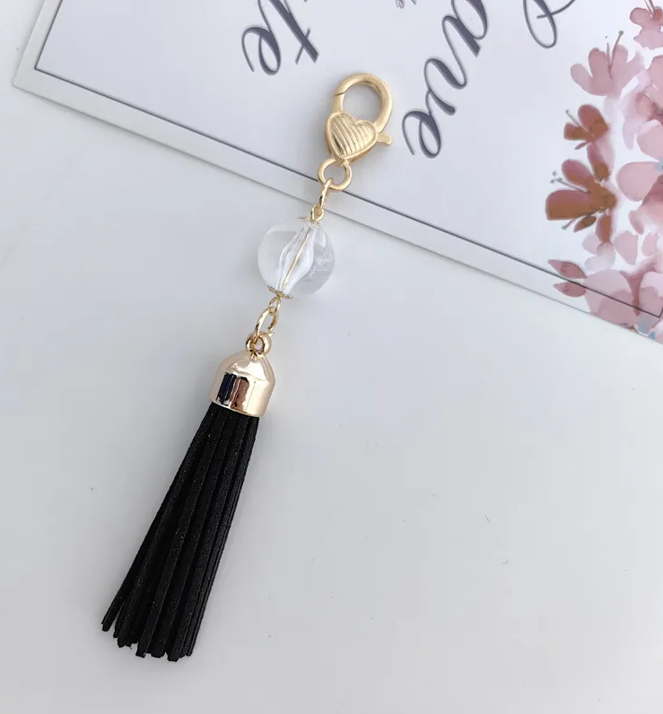 Tassel Keychain with Marble