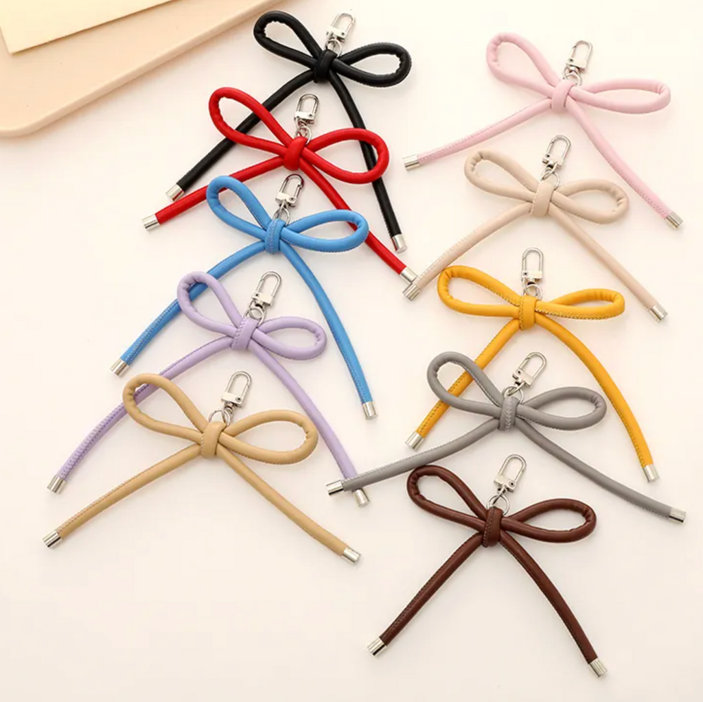 Bowknot Keychain - PU Leather