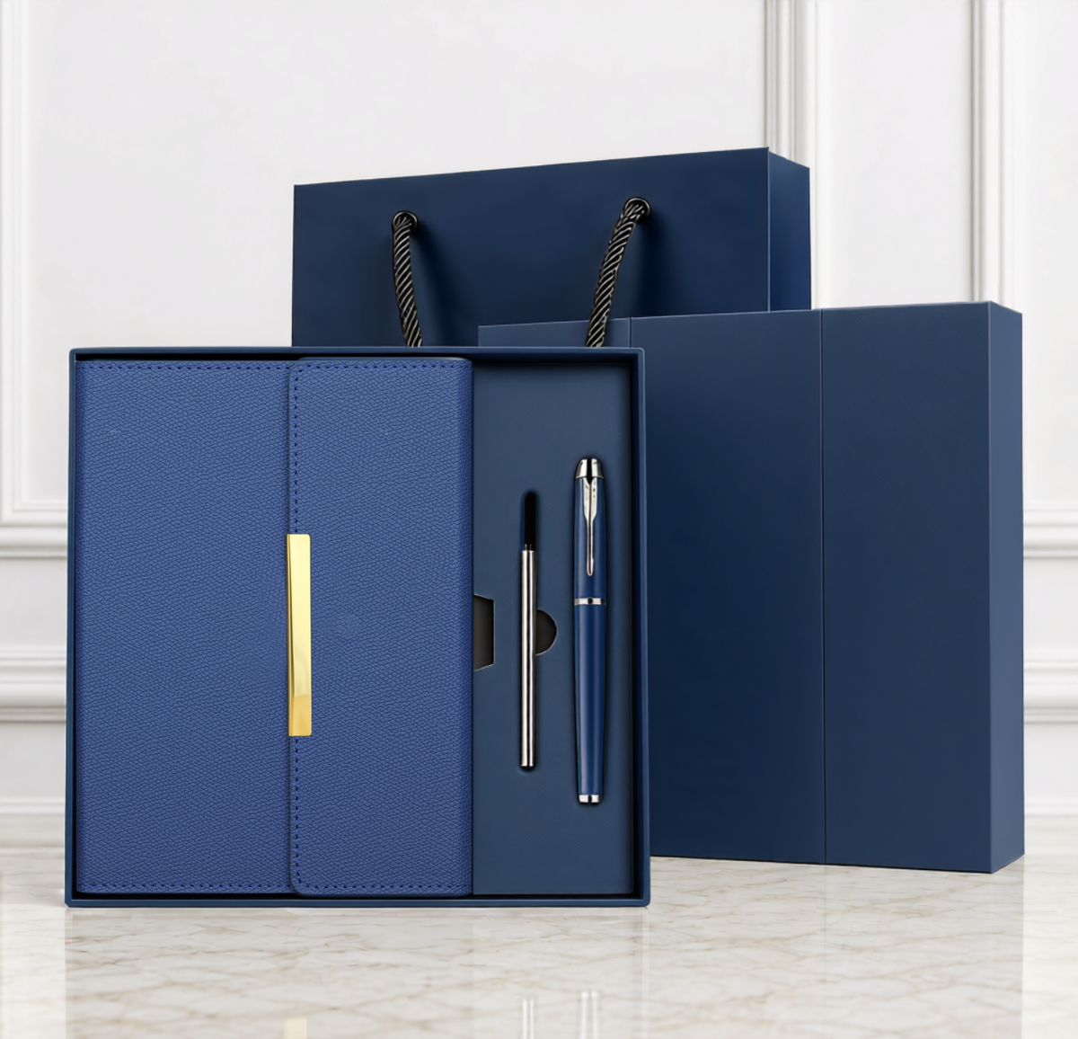 3 Piece Notebook Set With Gift Box and Bag
