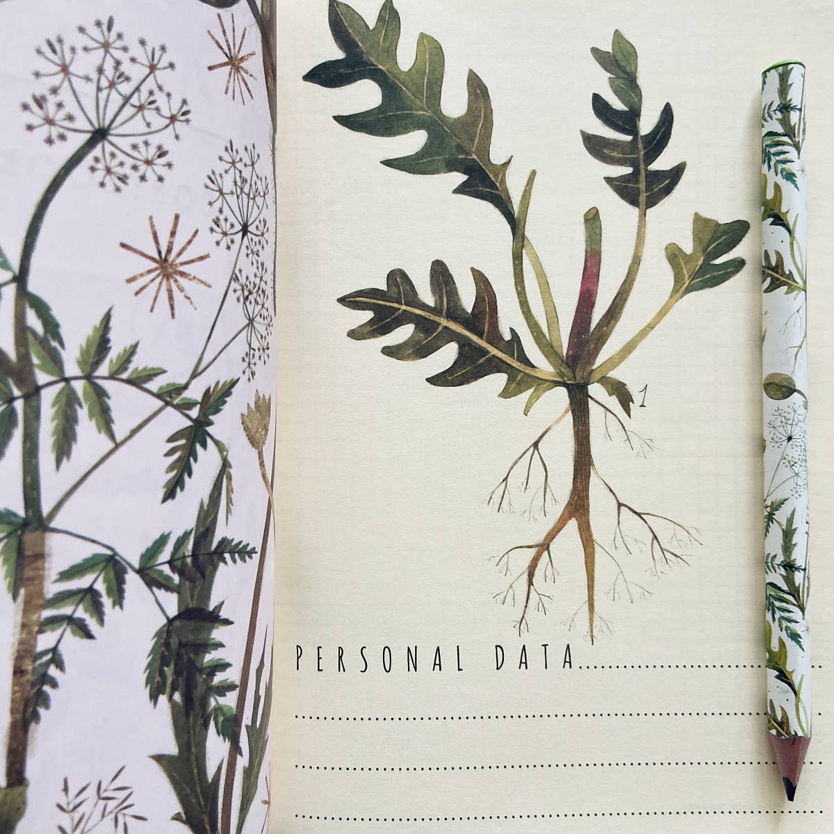 A5 Notebook - Greens and Flowers